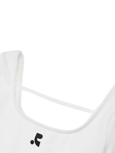 RR Strap Crop Top (White)