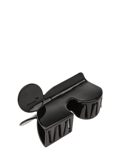 Logo Hair Clip (L) (Black)