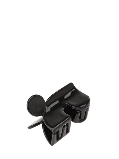 Logo Hair Clip (M) (Black)