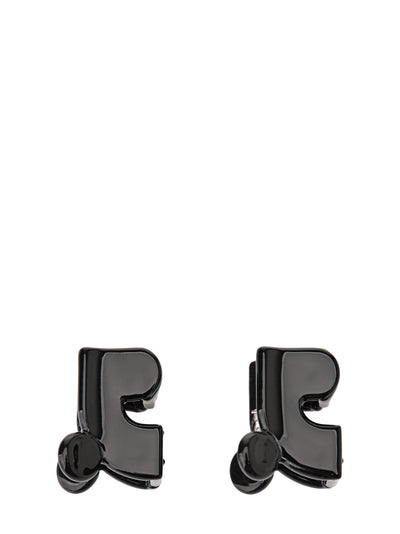 Logo Hair Clip (S) (Black)