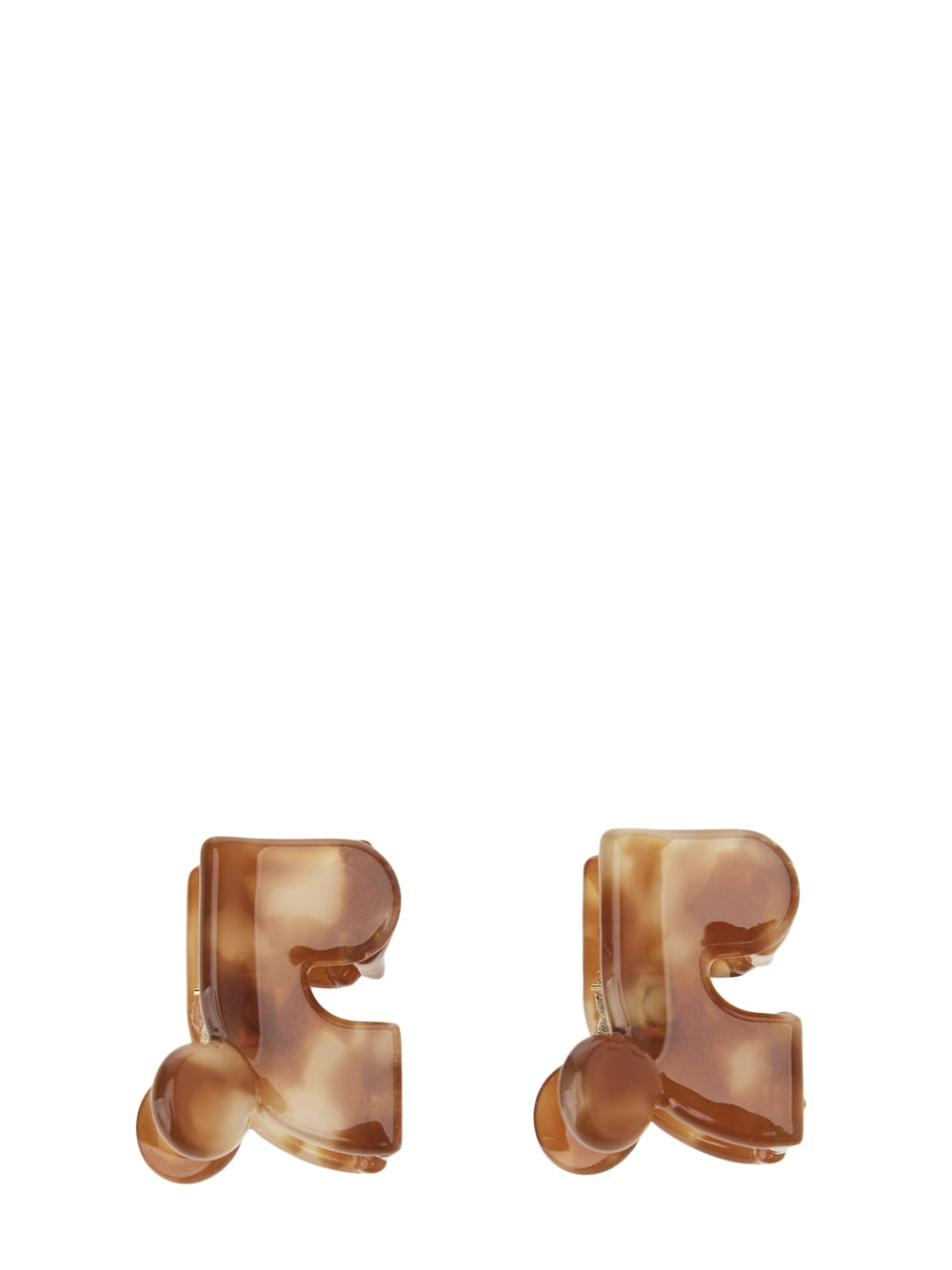 Logo Hair Clip (S) (Brown)