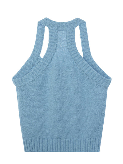Rib Knit Top (Blue)