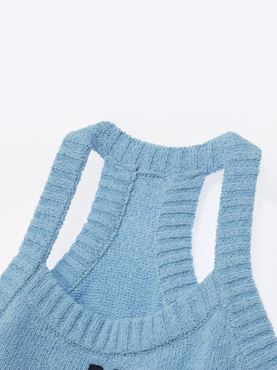 Rib Knit Top (Blue)