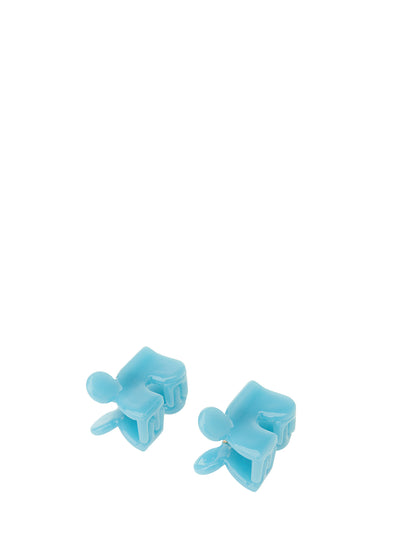 Logo Hair Clip (S) (Blue)