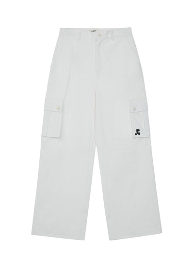 Cotton Cargo Pants (White)
