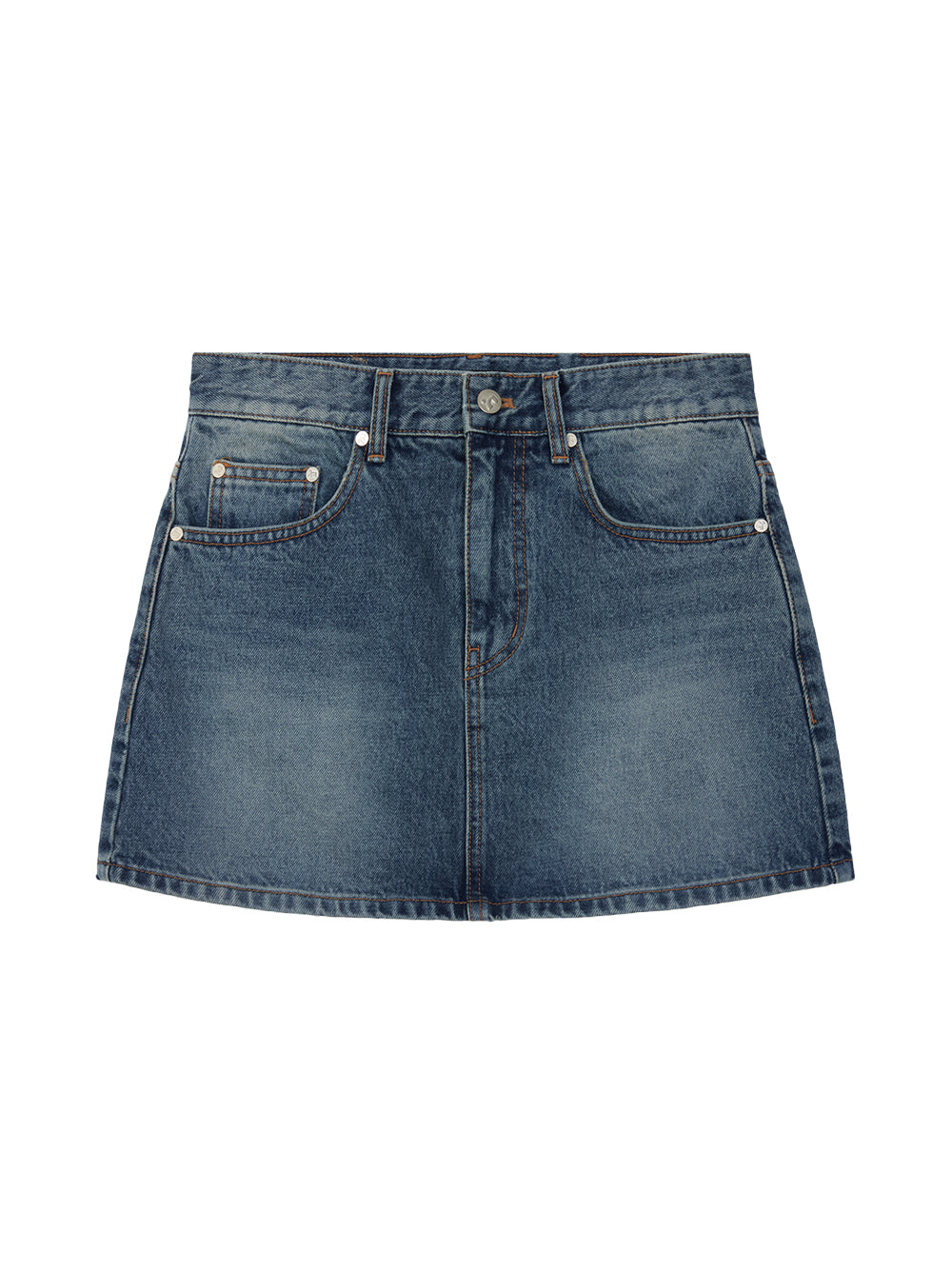 Denim Mini Skirt (Blue)