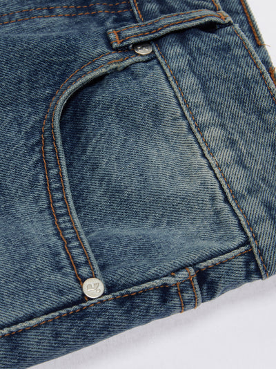 Denim Mini Skirt (Blue)
