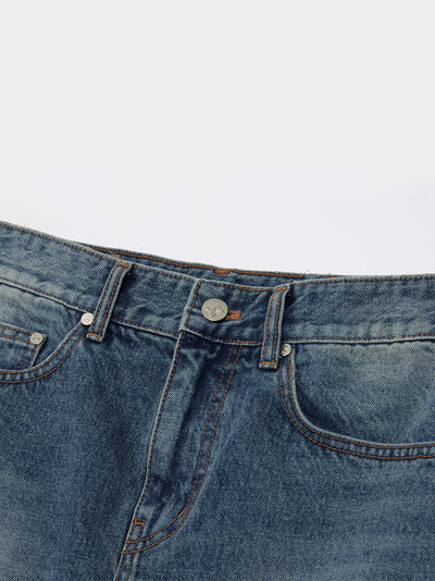 Denim Mini Skirt (Blue)