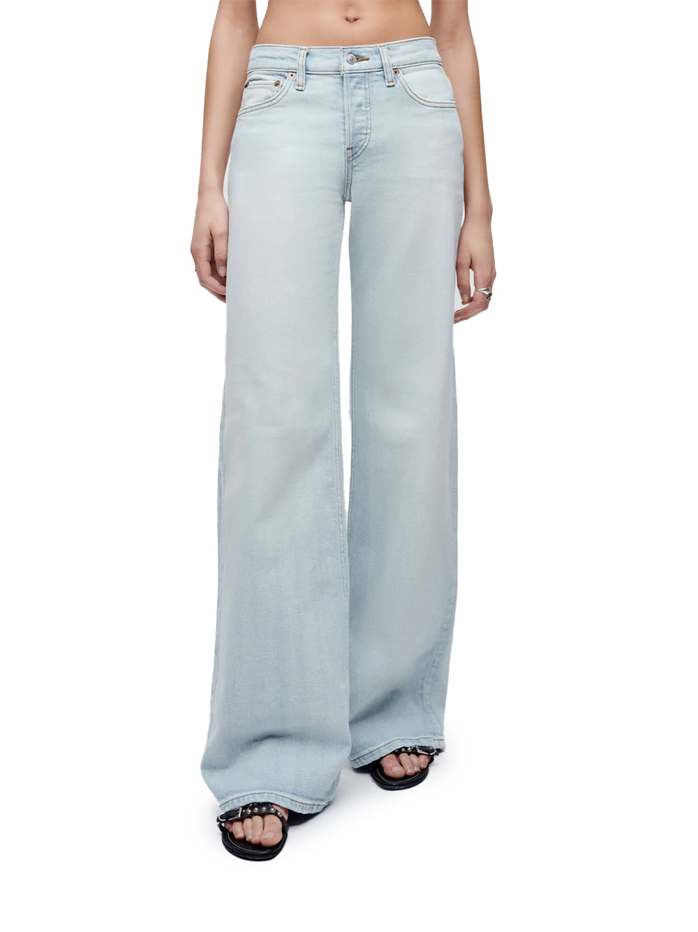 Mid Rise Wide Leg (Acqua)