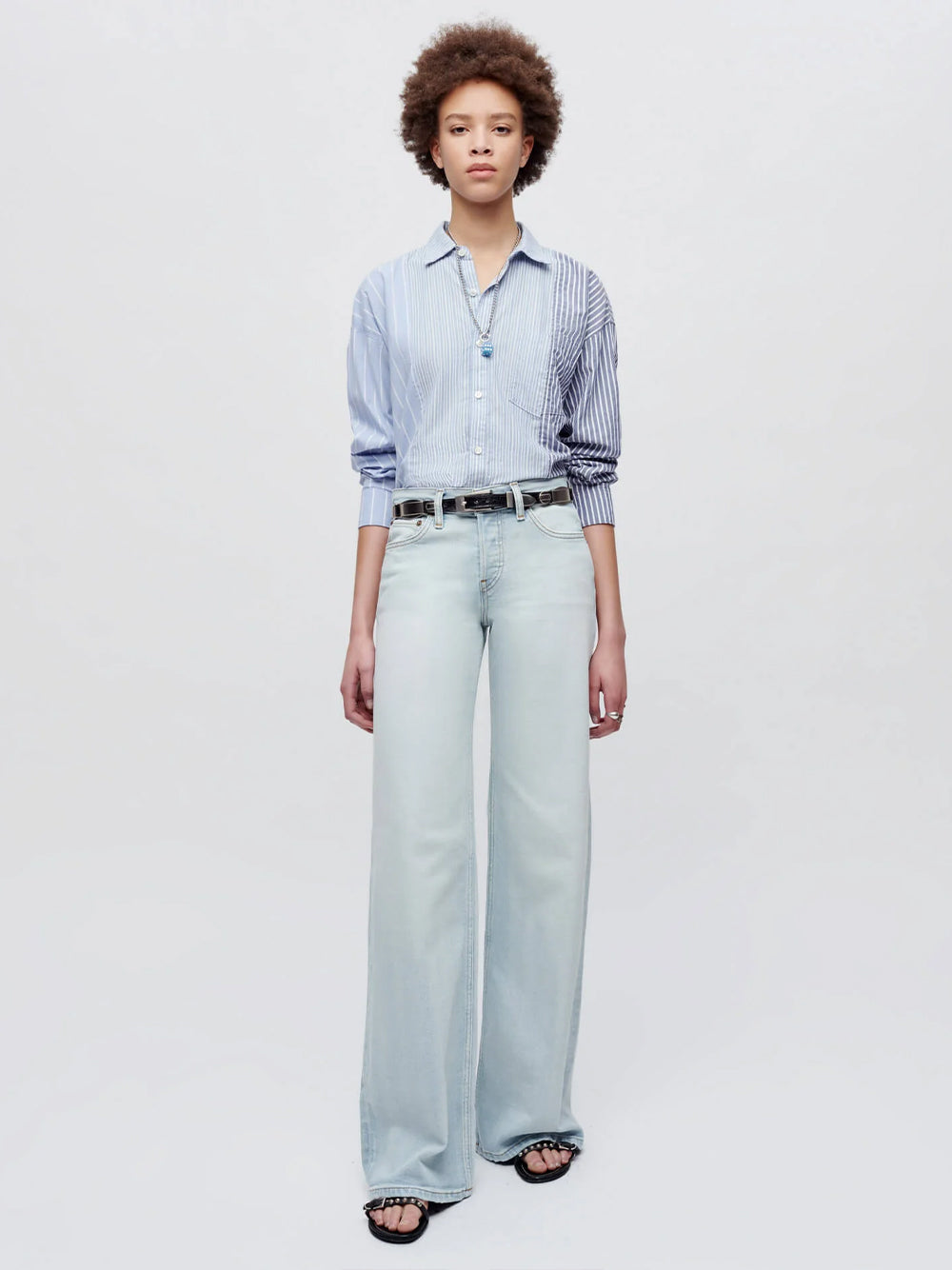 Mid Rise Wide Leg (Acqua)