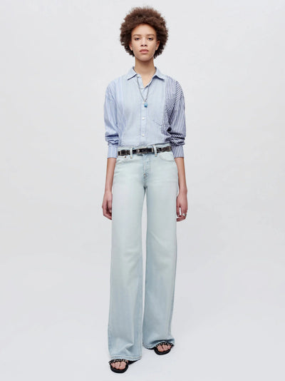 Mid Rise Wide Leg (Acqua)