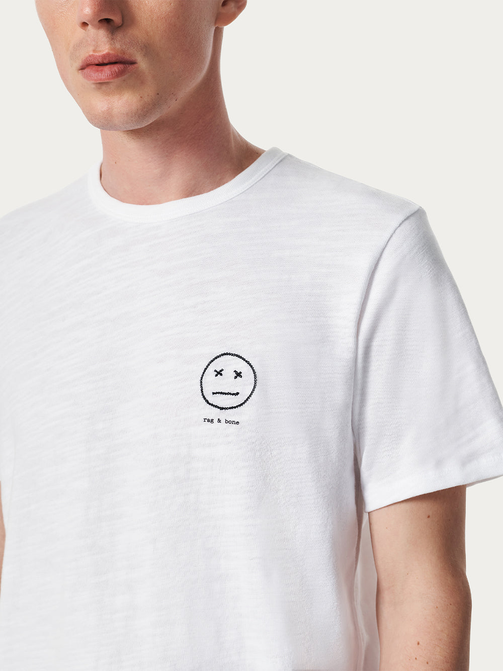 Sour Face Embroidered Tee (White)