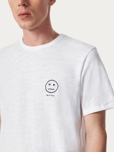 Sour Face Embroidered Tee (White)