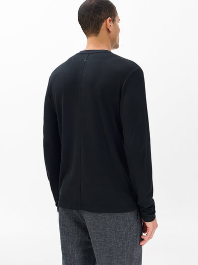 Tech Waffle Henley (Black)