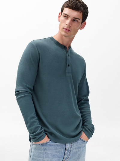 Tech Waffle Henley (Slate)