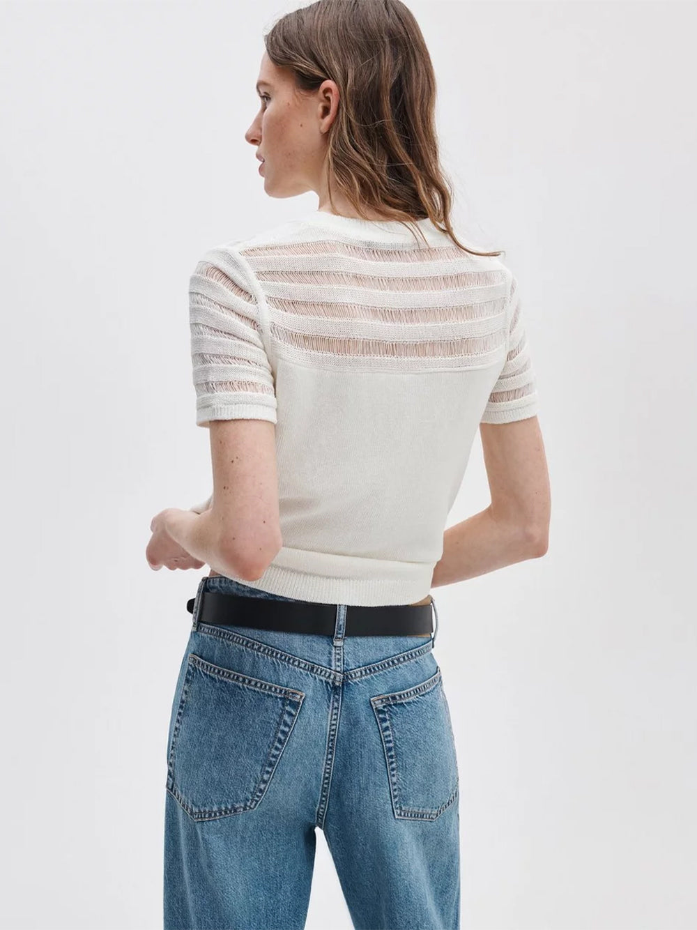 Britt Short Sleeve Crew (White)