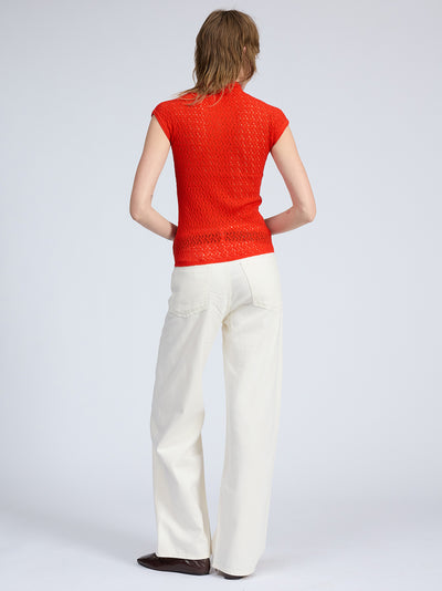 Tana Merino Cap Slv Sweater Brorg