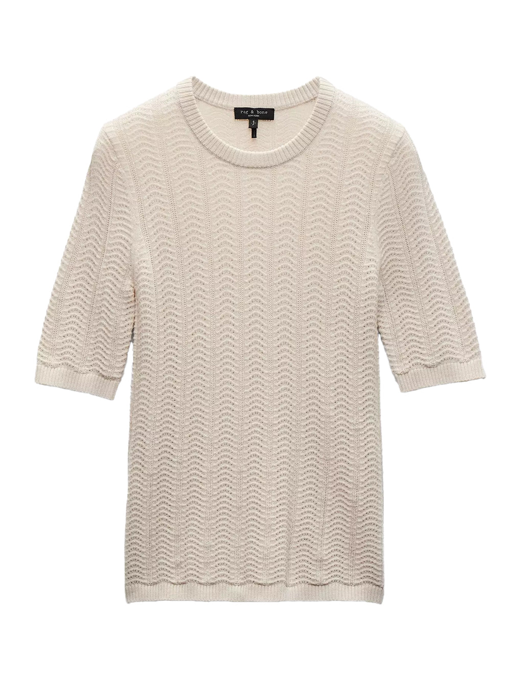 Francesca Merino Short Sleeve Sweater Oatmeal
