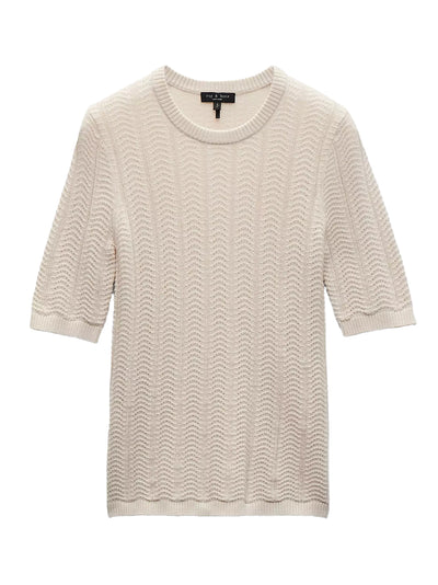 Francesca Merino Short Sleeve Sweater Oatmeal