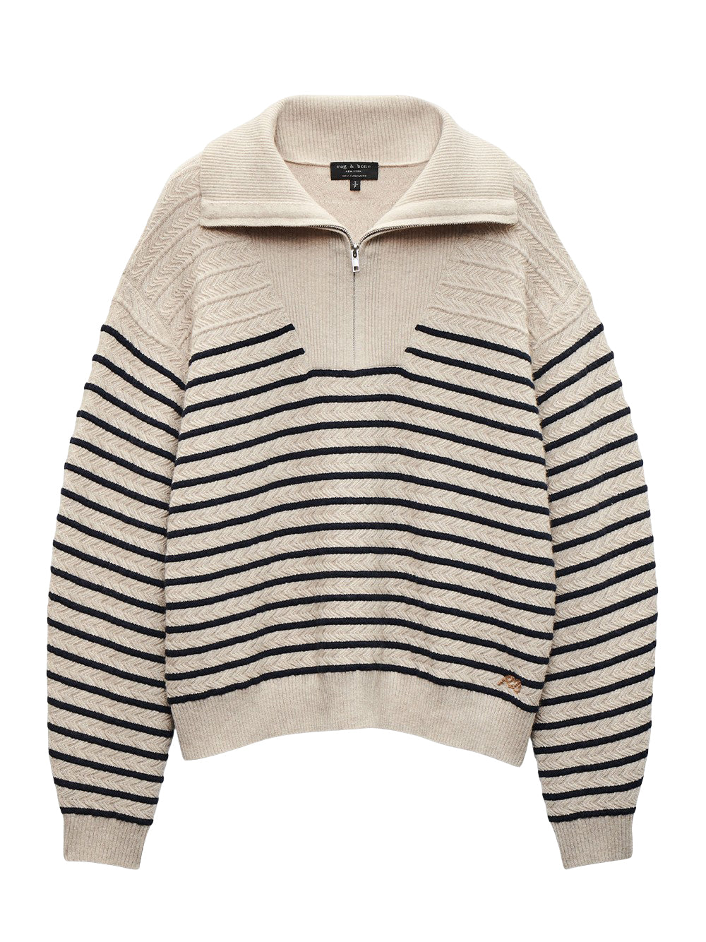 Natalia Cashmere Half Zip Oatmt