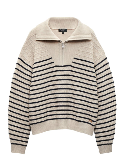 Natalia Cashmere Half Zip Oatmt