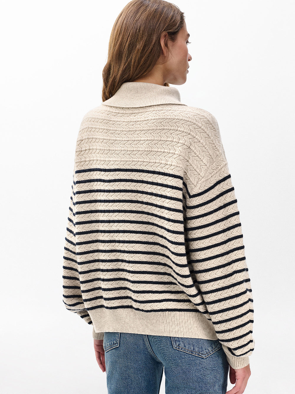 Natalia Cashmere Half Zip Oatmt