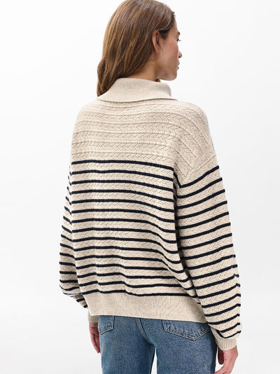 Natalia Cashmere Half Zip Oatmt