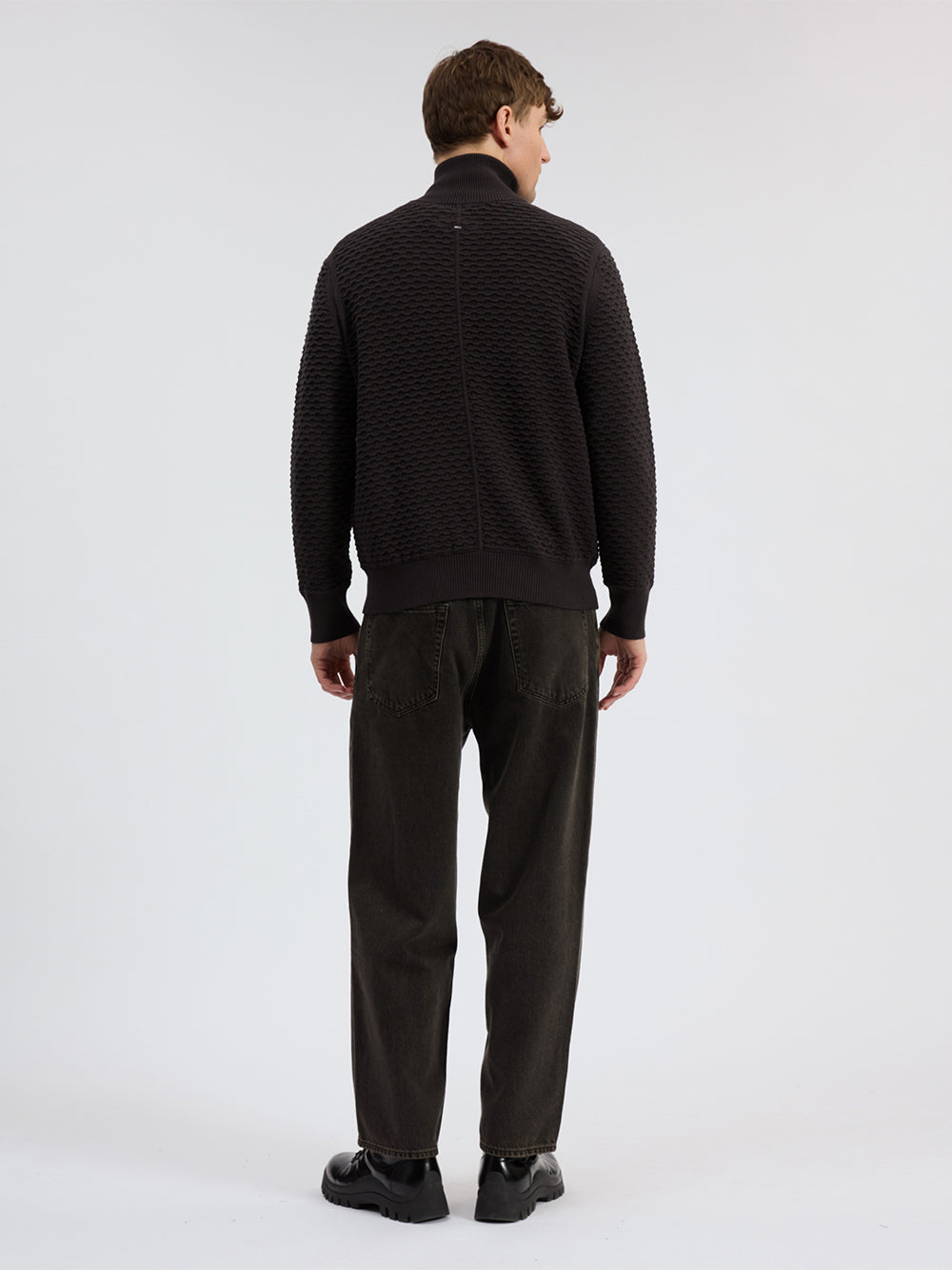 Cotton Ottoman Andrew Dkgry