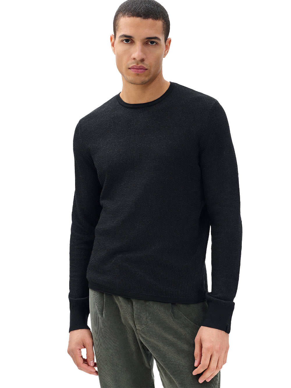 Gregory Merino Long Sleeve Crew Black