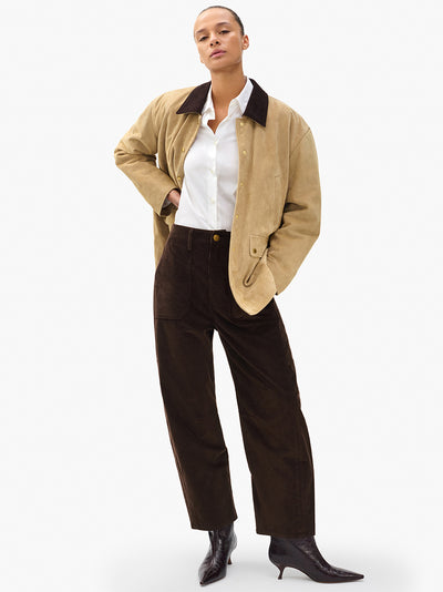 Charlie Hr Ankle Barrel Cord Dark Brown