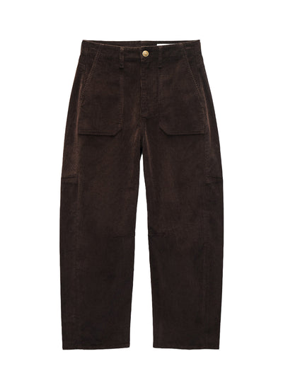 Charlie Hr Ankle Barrel Cord Dark Brown
