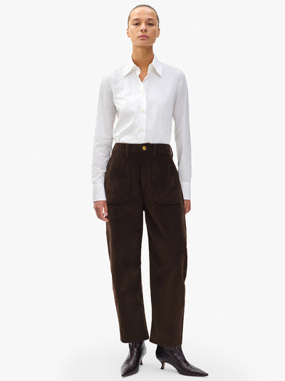 Charlie Hr Ankle Barrel Cord Dark Brown