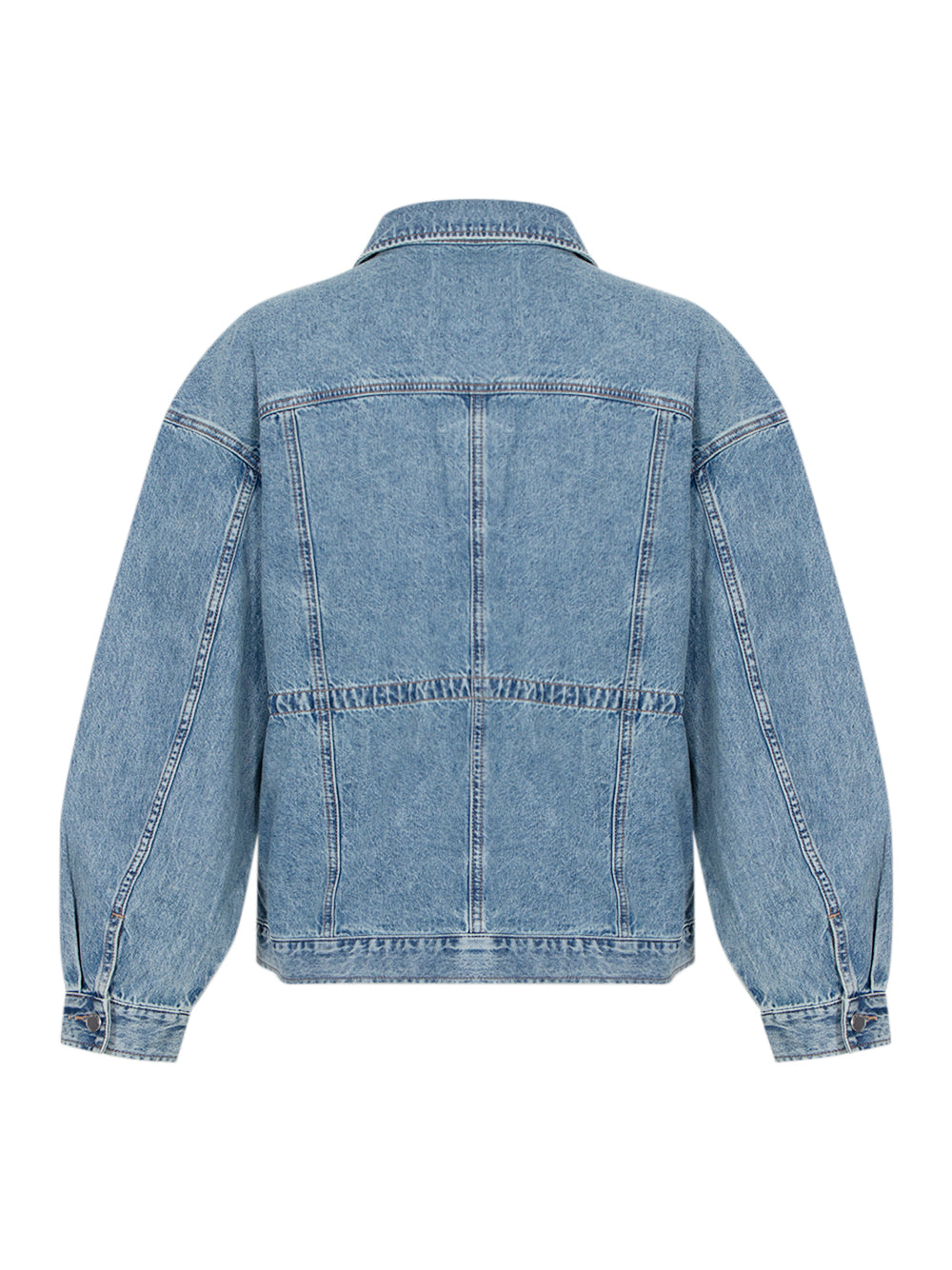 Amy Cinched Denim Trucker Jacket (Ithca)