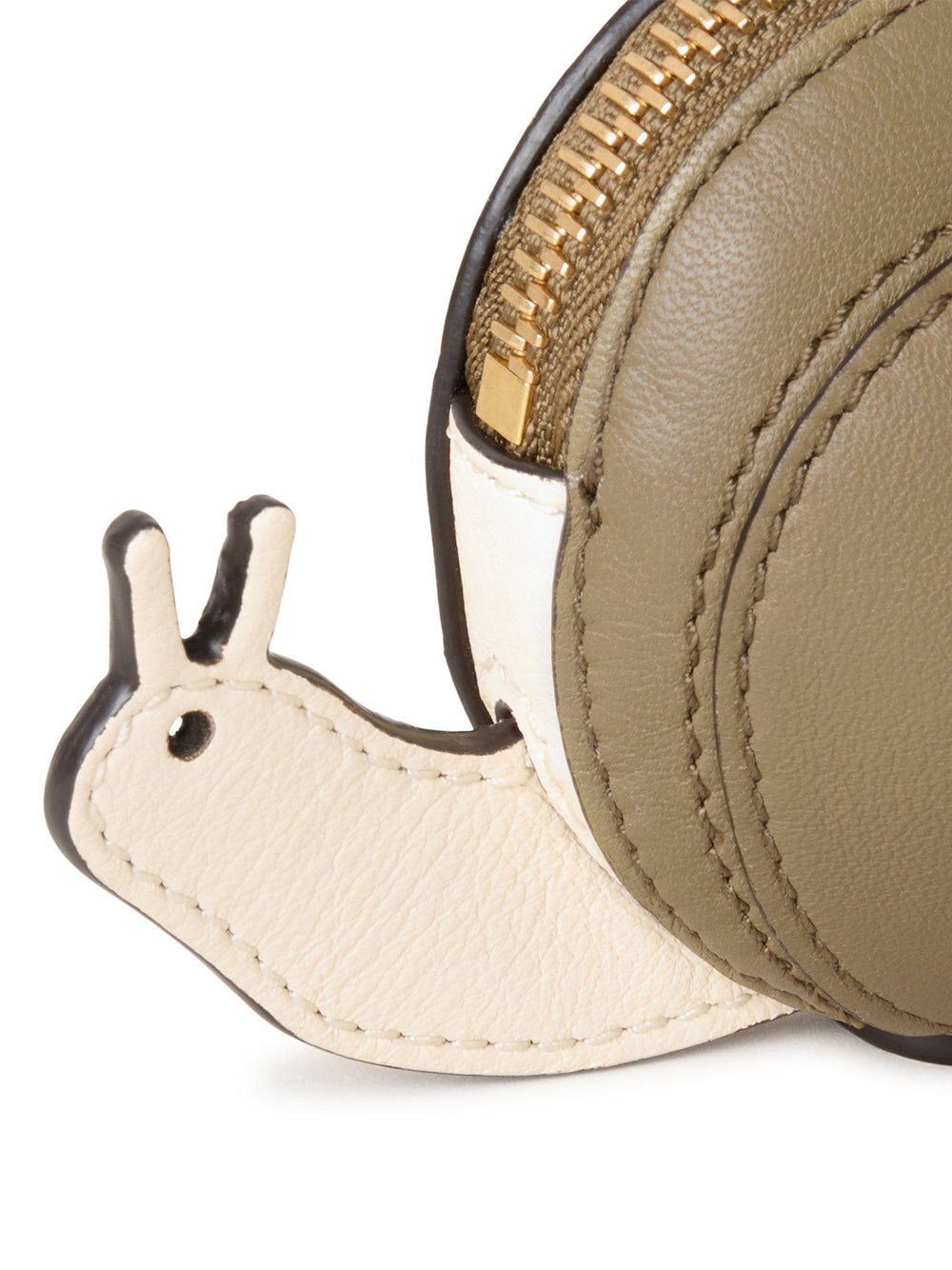 Pouch Keyring Snail (Eggshell & Linen Green)
