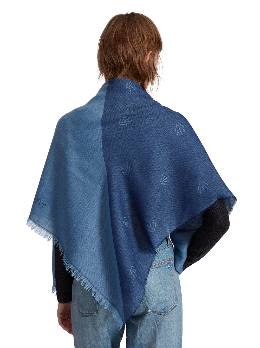 Geo Dagger Scarf Navy