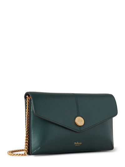 Press Stud Pochette On Chain Mulberry Green