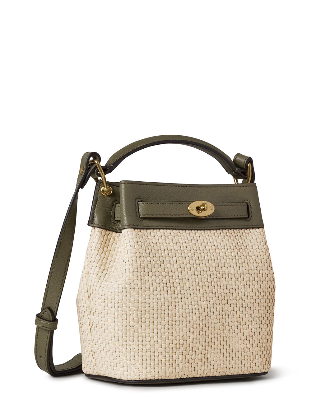 Mini Islington Bucket (Linen Green-Natural)