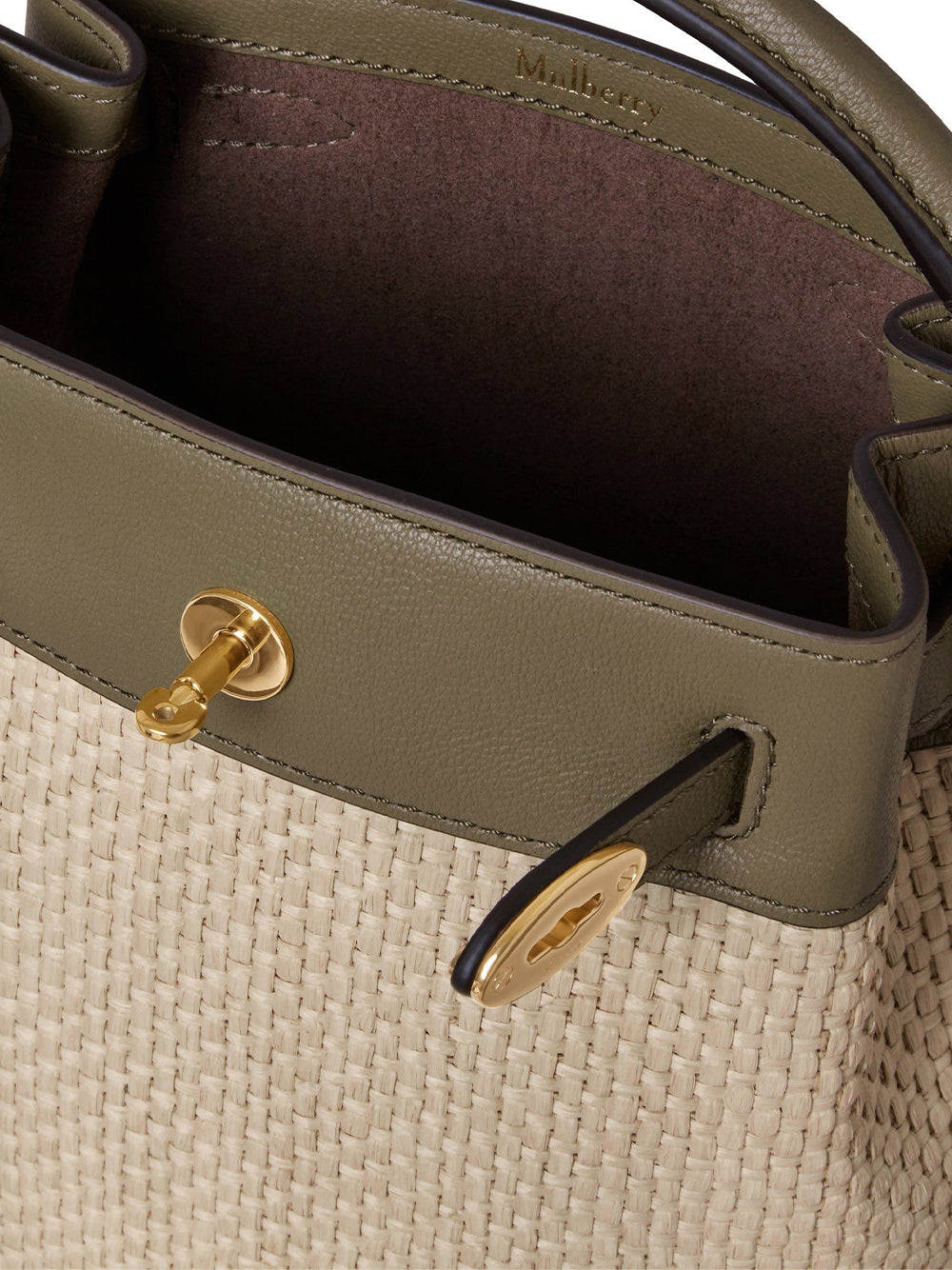 Mini Islington Bucket (Linen Green-Natural)