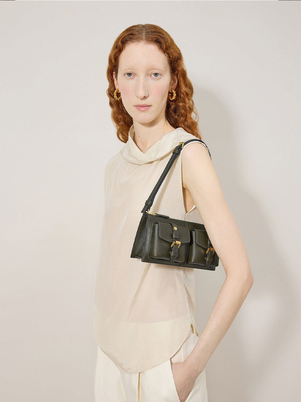 Mini Roxanne Shoulder Bag (Juniper Green)