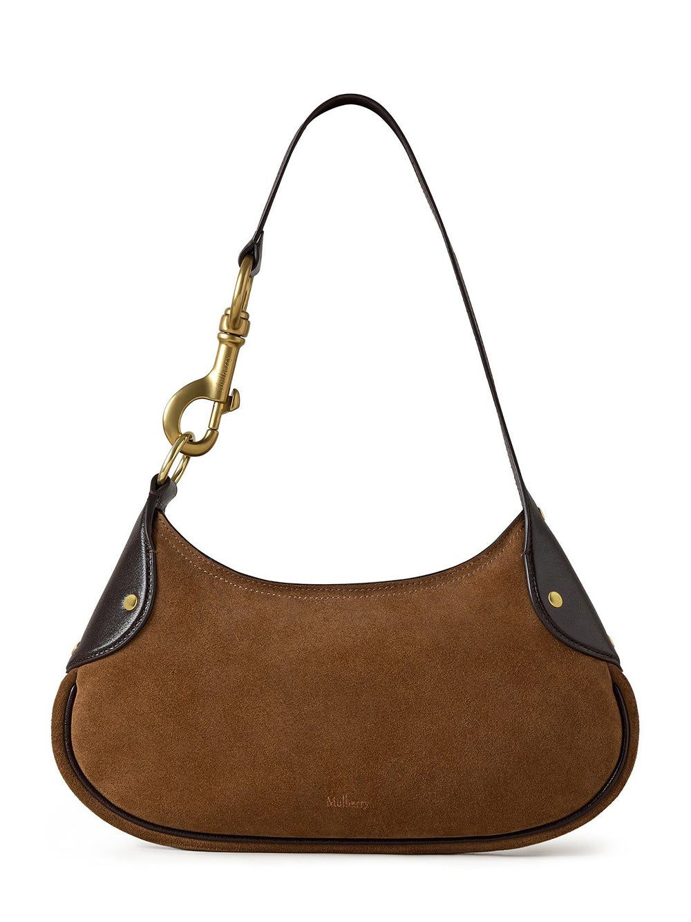 Small Hackney Shoulder Bag Suede Vintage Oak