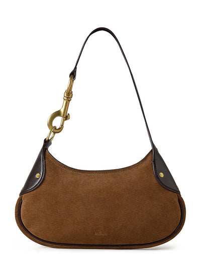 Small Hackney Shoulder Bag Suede Vintage Oak