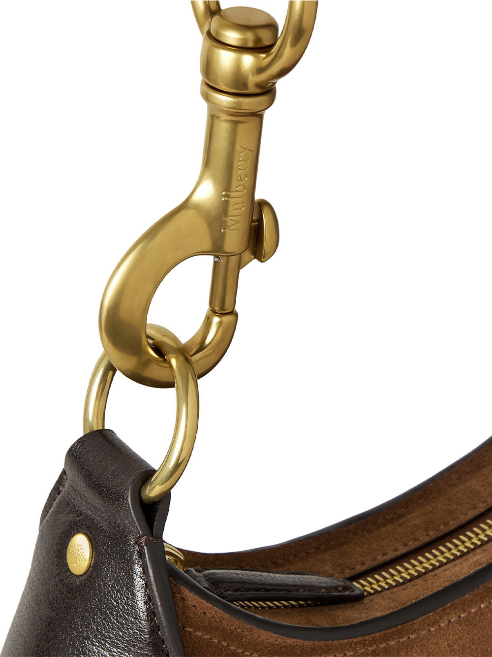 Small Hackney Shoulder Bag Suede Vintage Oak