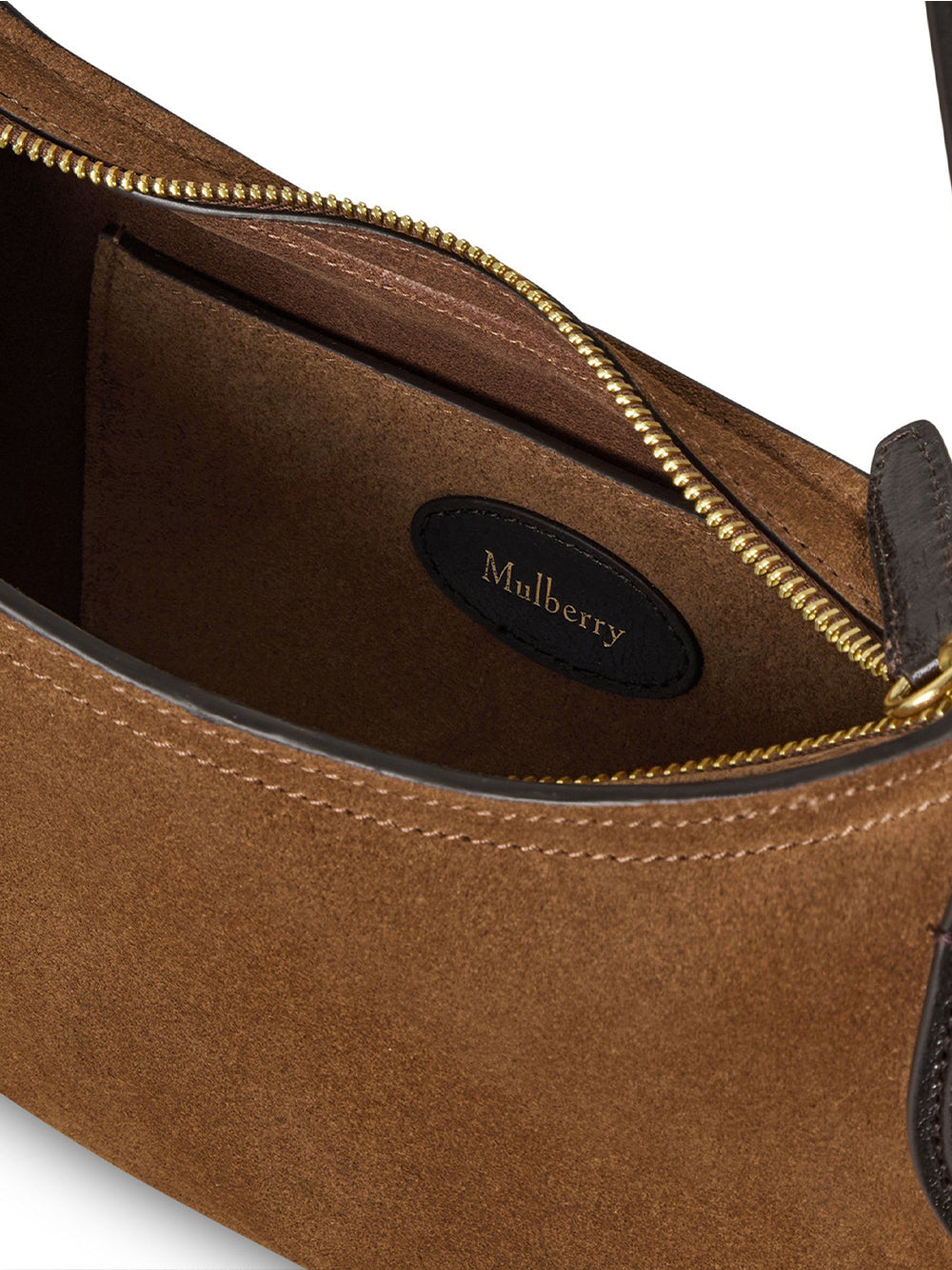 Small Hackney Shoulder Bag Suede Vintage Oak