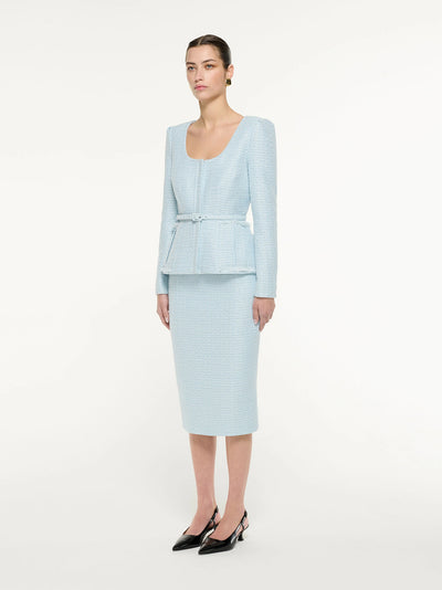 Boucle Midi Skirt Blue