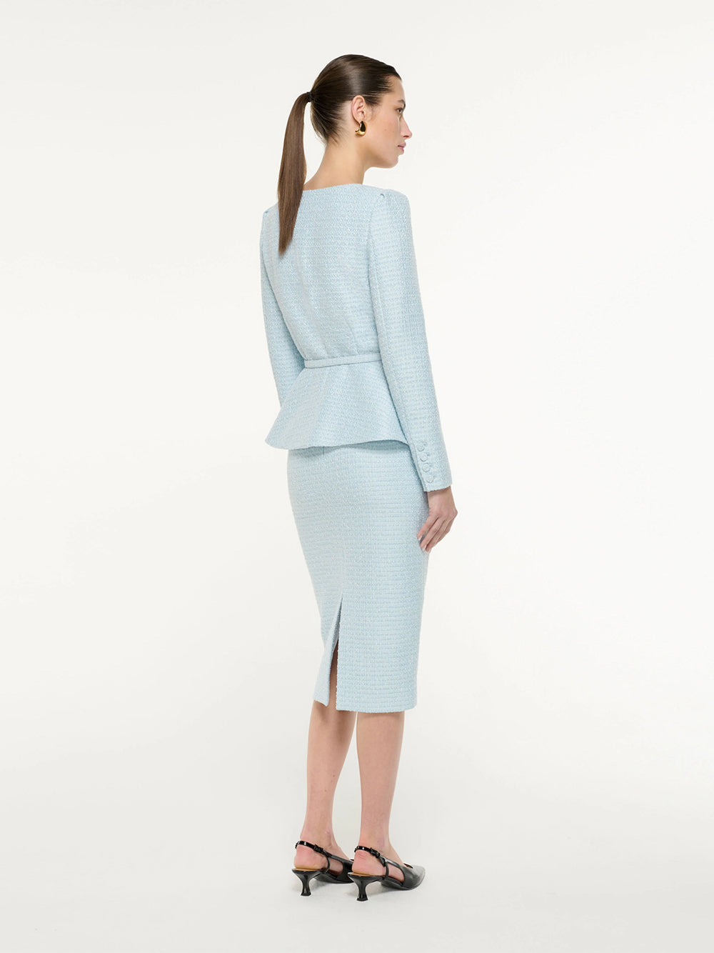Boucle Midi Skirt Blue