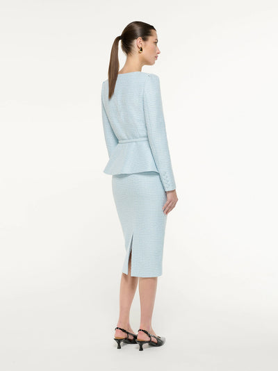 Boucle Midi Skirt Blue