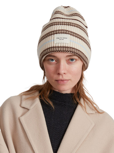 Blake Multi Stripe Beanie Ivrmt