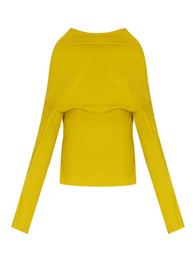 Rick Owens Denim Draped Tee Lemon