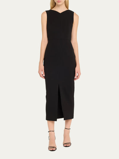 Heavy Cady Midi Dress (Black)