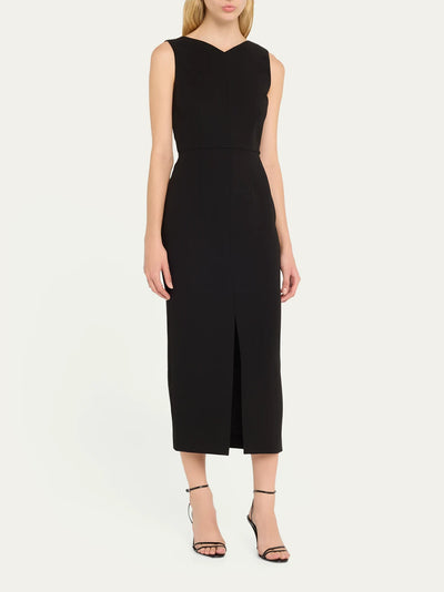 Heavy Cady Midi Dress (Black)